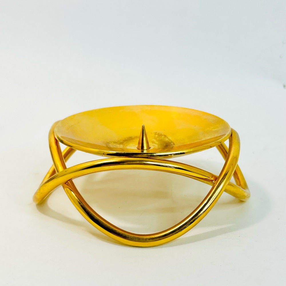 Georg Jensen GLOW Gold Plated Candle Holder by Maria Berntsen Danish MCM